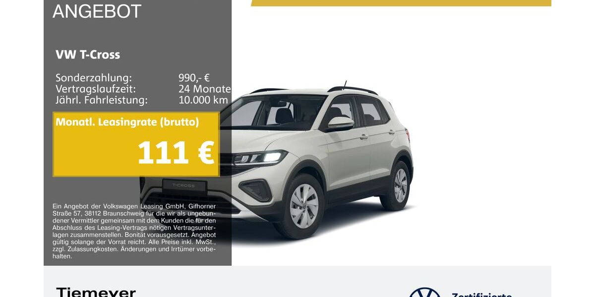 VW T-Cross 13.722 km 20.490 &euro; Bochum 44892