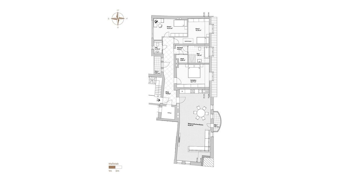 Etagenwohnung Dortmund Innenstadt West - 4 Zimmer, 126 m&sup2;, 2.017&euro; | Angebot:27601001