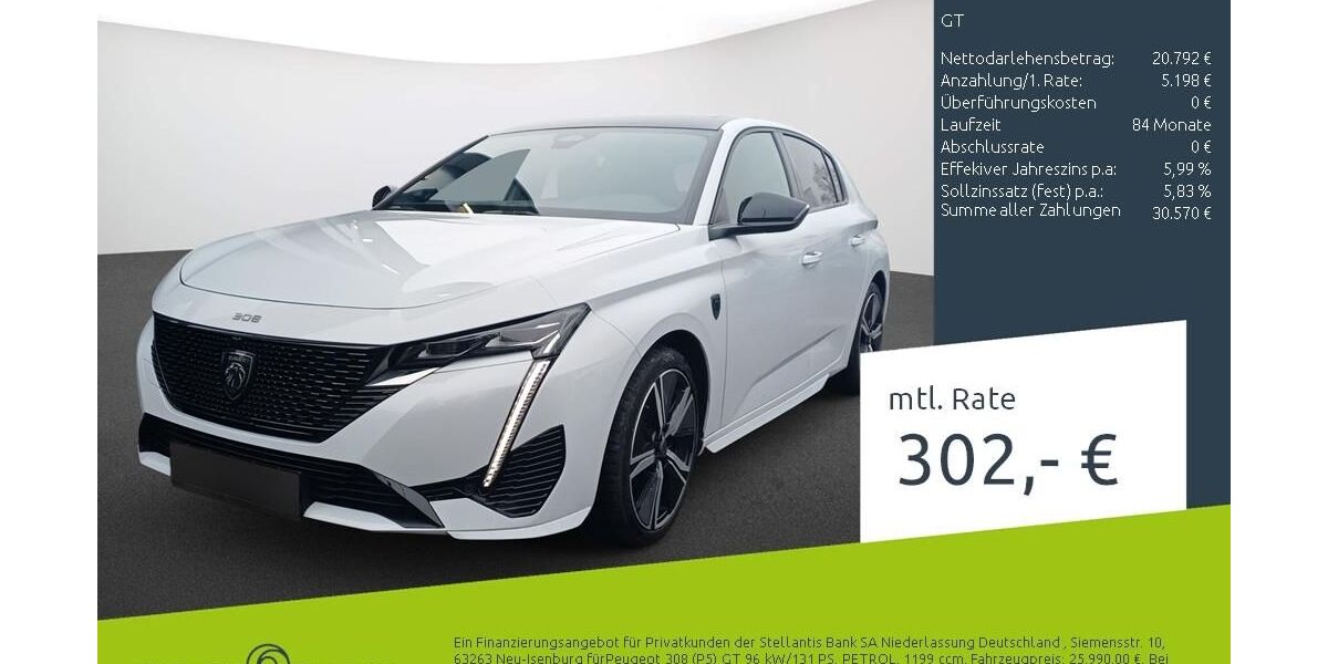 Peugeot 308 27.185 km 25.320 &euro; Dülmen 48249