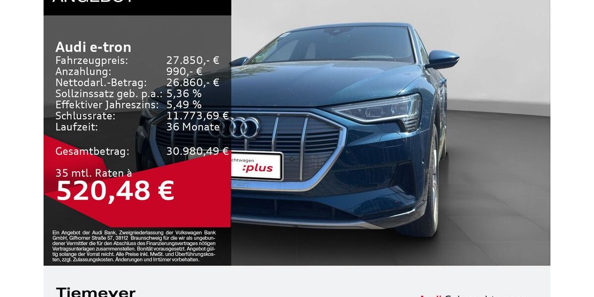 Audi e-tron 77.689 km 27.850 &euro; Oberhausen 46047