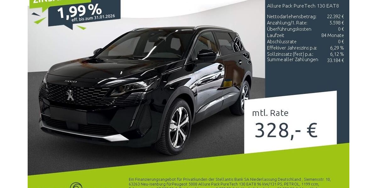 Peugeot 5008 21.555 km 24.979 &euro; Dülmen 48249