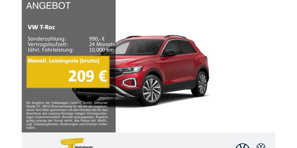 VW T-Roc 25.205 km 28.490 &euro; Marl 45770