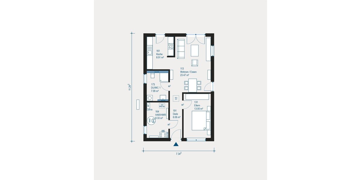 Ihr individueller Bungalow in Voerde - Komfortables Wohnen auf 66,86 m² mit allkauf - Bungalow Voerde | Angebot:27338346