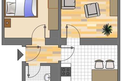 Wohnung Dortmund Brackel - 2 Zimmer, 48 m&sup2;, 245&euro; | Angebot:27723193
