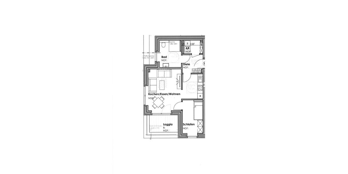 Etagenwohnung Borken - 2 Zimmer, 48 m&sup2;, 672&euro; | Angebot:26070922