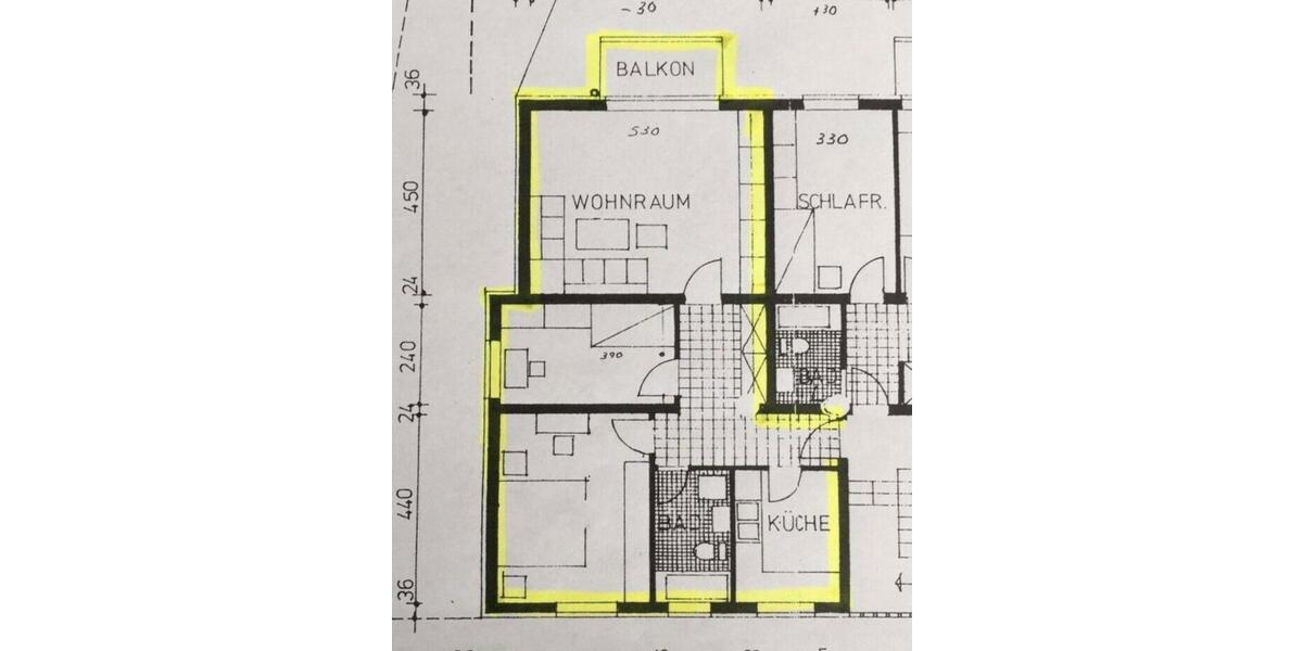 Etagenwohnung Oberhausen Schmachtendorf - 3.5 Zimmer, 80 m&sup2;, 980&euro; | Angebot:26447911