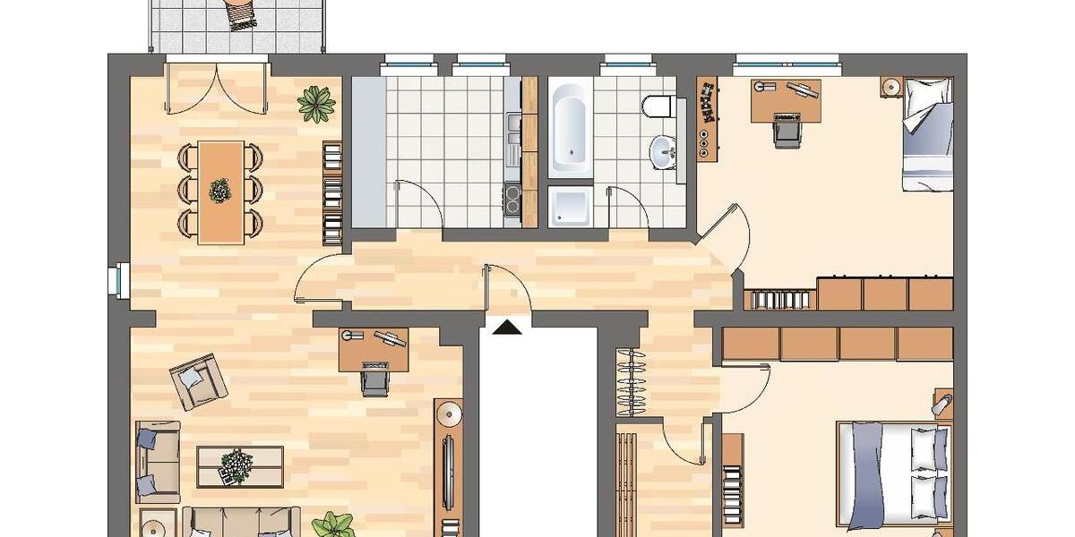 Etagenwohnung Marl Alt-Marl - 3 Zimmer, 102 m&sup2;, 739&euro; | Angebot:26459052