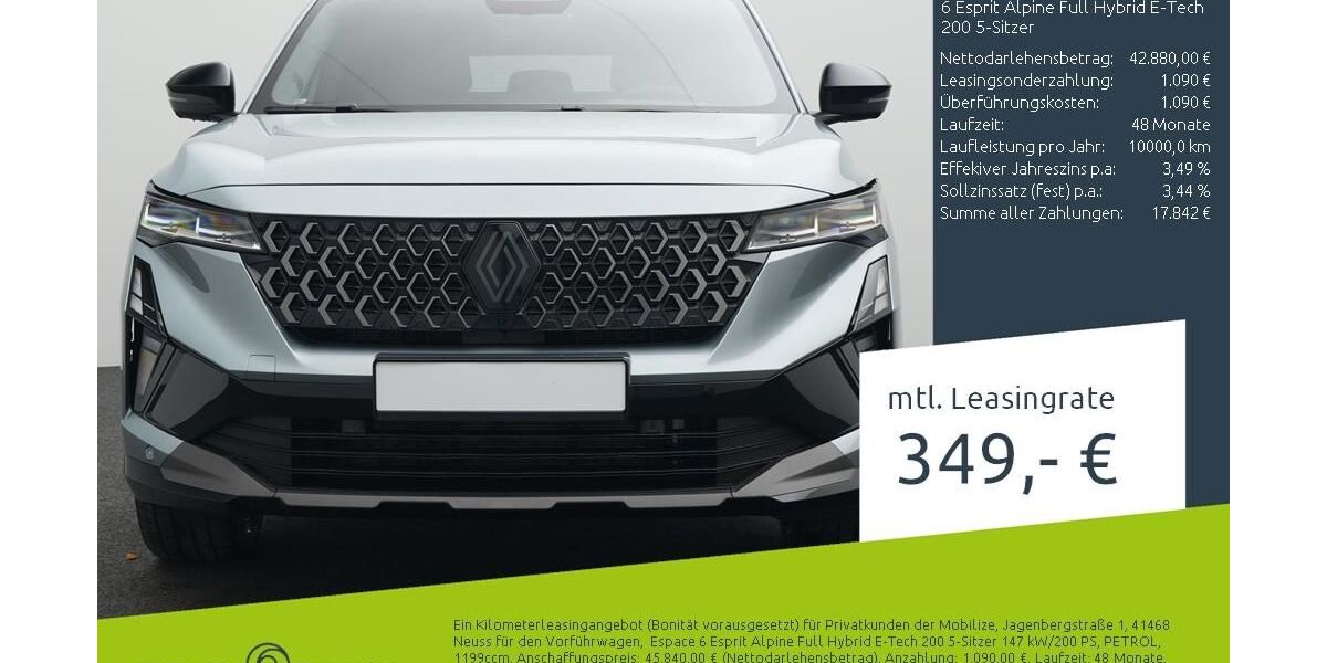Renault Espace 9.999 km 42.777 &euro; Dortmund 44263